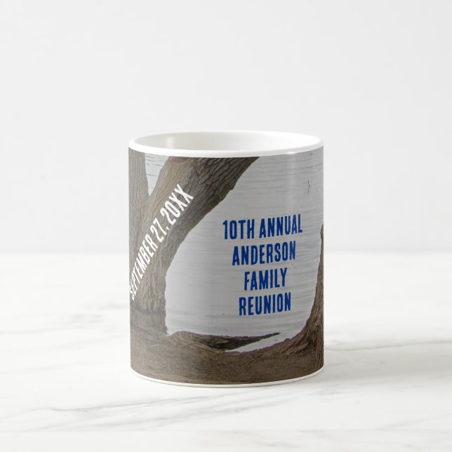 Family Reunion Rustic Lakehouse Annual Vacation Coffee Mug (Center)