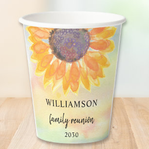 Family Reunion Rustic Paper Cups