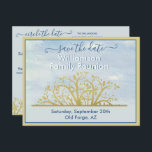 Family Reunion Save the Date Genealogy Tree  Announcement Postcard<br><div class="desc">Charming customgenealogy tree card announcing the Family Reunion with this Save the Date postcard.  Information on the back to include reunion website and website QR code,  if desired.  Any special requests or design questions,  just send a chat or an email to charmdesignstudio@rcn.com and we'll be delighted to assist.</div>