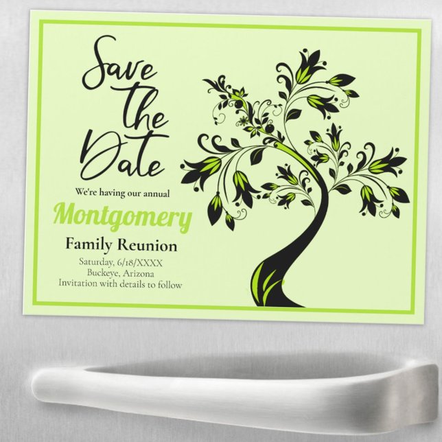Family Reunion Save The Date Tree Magnet Card (Creator Uploaded)