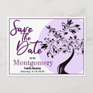 Family Reunion Save The Date Trendy Announcement Postcard