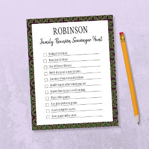 Family Reunion Scavenger Hunt Game I