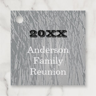 Family Reunion Silver Line Abstract Big Gathering Favour Tags