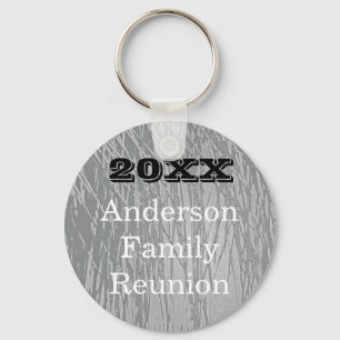 Family Reunion Silver Line Abstract Big Gathering Key Ring