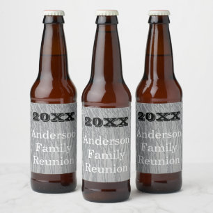 Family Reunion Silver Stripe Annual Big Event Beer Bottle Label