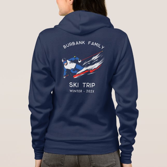 Family Reunion Ski Trip Matching Custom Hoodie (Back)