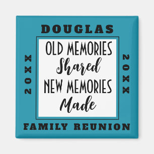 Family Reunion Souvenir Choose a Colour Sq Magnet