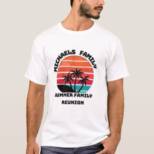 Family Reunion Summer Sunset Beach Palm Tree T-Shirt