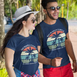 Family Reunion Summer Sunset Beach Palm Tree T-Shirt<br><div class="desc">Cute matching summer family reunion beach vacation t-shirts for dad and grandpa to wear on an island cruise or tropical seaside trip. Features beautiful palm trees in front of a pretty ocean sunset. Perfect custom tees for all men in a group to match. Customise with the name or year.</div>