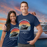 Family Reunion Summer Vacation Cruise T-Shirt<br><div class="desc">Get ready to create unforgettable memories with your family on a spectacular summer vacation cruise with our Cruise Vacation Retro Sunset Summer Family Reunion Matching Shirts. Designed to capture the essence of a fun-filled retro summer sunset, our shirts feature a vibrant cruise ship against a picturesque backdrop. Make it even...</div>