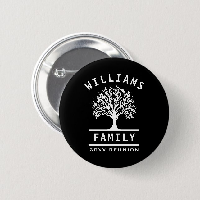 Family Reunion Summer Vacation Road Trip Tree 6 Cm Round Badge (Front & Back)