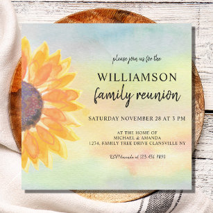 Family Reunion Sunflower  Invitation