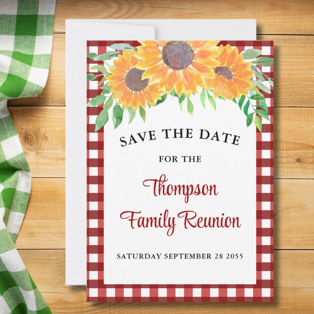 Family Reunion Sunflower Save The Date (Creator Uploaded)