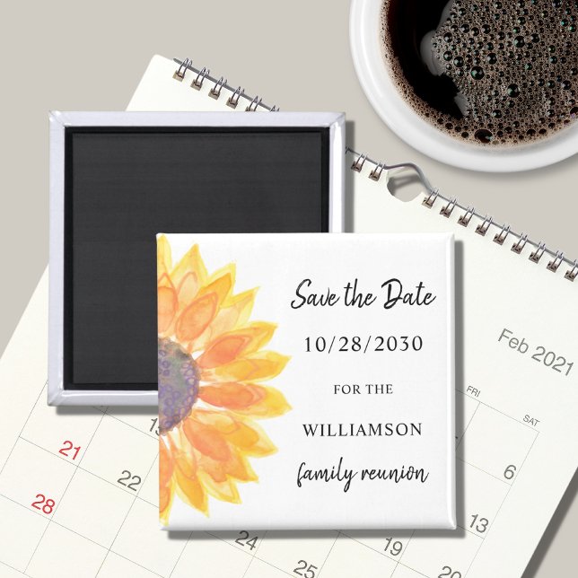 Family Reunion Sunflower Save The Date  Magnet (Creator Uploaded)