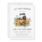 Family Reunion Sunflowers Lavender Invitation