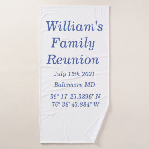 Family Reunion Towel Personalised