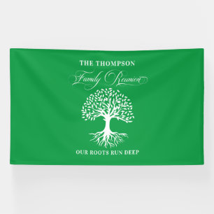 Family reunion tree backdrop banner