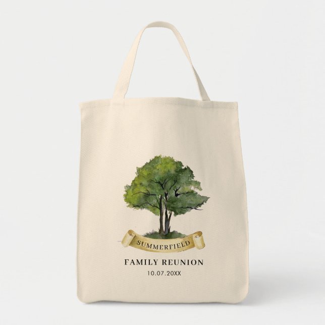Family Reunion Tree Botanical Custom Tote Bag (Front)
