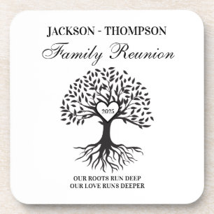 Family reunion tree coaster