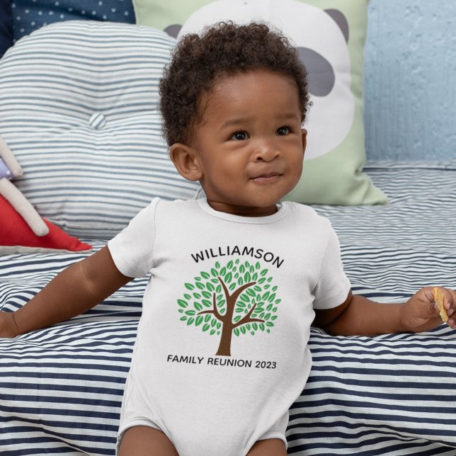 Family Reunion Tree Cute Custom Matching Baby Bodysuit (Creator Uploaded)