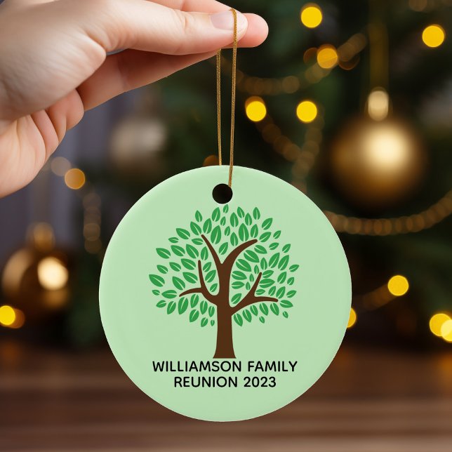 Family Reunion Tree Cute Custom Matching Christmas Ceramic Tree Decoration (Creator Uploaded)