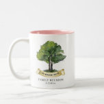 Family Reunion Tree Keepsake Name Personalised Two-Tone Coffee Mug<br><div class="desc">Featuring a watercolor tree,  this cute minimalist family reunion personalised mug template is easy to customise and ready to add your yearly family gathering details this year. You can click the "Personalise" button to add your reunion event.</div>