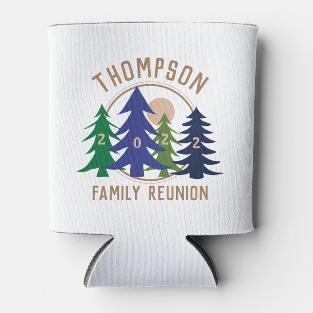 Family Reunion Trees Personalised  Can Cooler (Front)