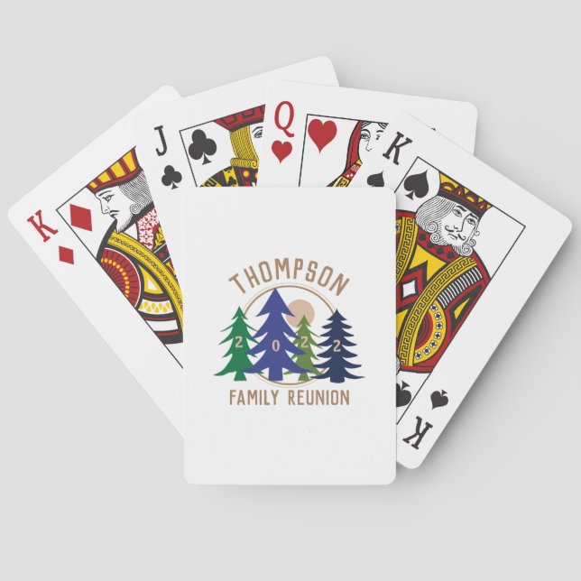 Family Reunion Trees Personalised Playing Cards (Back)