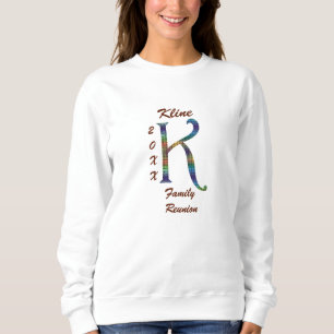Family Reunion Unique Colourful Letter K Monogram Sweatshirt