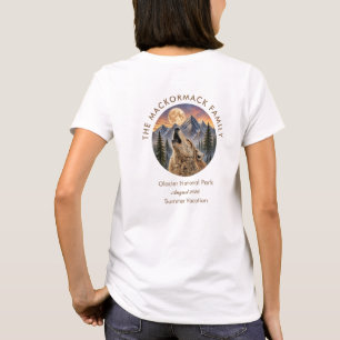 Family Reunion Vacation Wild Wolf Mountain Sunset T-Shirt