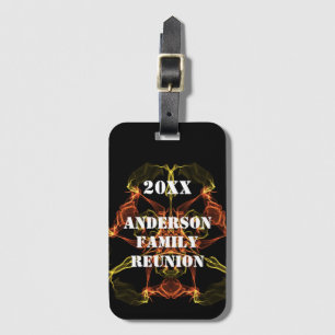 Family Reunion Vivid Yellow Orange Celestial Event Luggage Tag