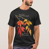Family Reunion Watercolor Fall Leaves T-Shirt