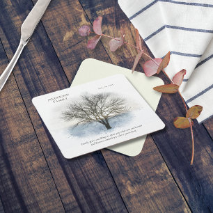 Family Reunion Watercolor Tree Square Paper Coaster