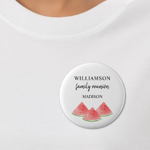Family Reunion Watermelon Custom Name Tag 6 Cm Round Badge