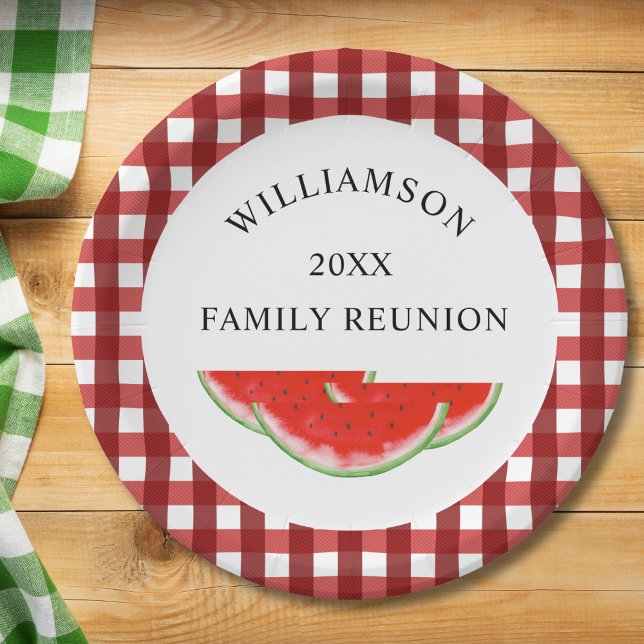 Family Reunion Watermelon  Paper Plate (Creator Uploaded)