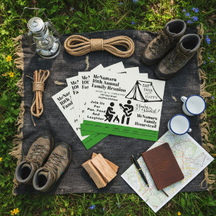 Family Reunion Weekend Camp Invitation  Flyer