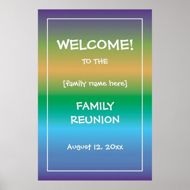 Family Reunion Welcome Sign custom (Front)