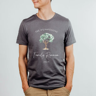 Family Reunion with Tree and Modern Script T-Shirt