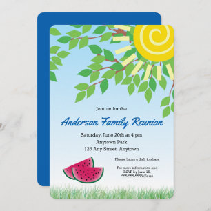Family Reunion with Watermelon & Sun Invitation