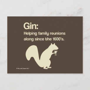 Family Reunions and Gin postcard