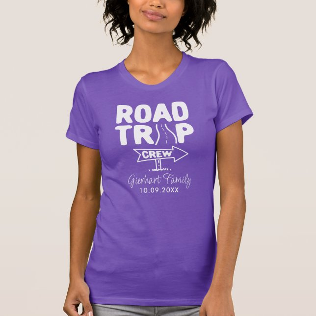 Family Road Trip Crew RV Camper T-Shirt (Front)