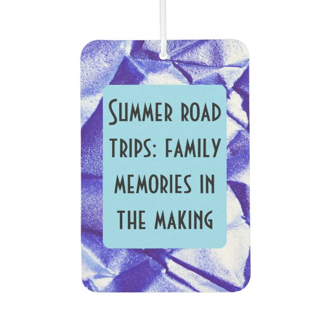 Family road trip cutom quote car air freshener (Front)