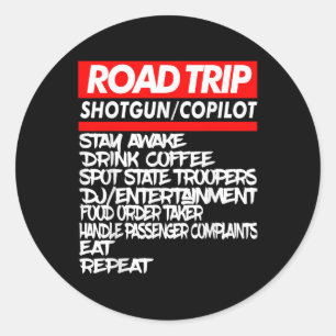 Family Road Trip Shirts Funny _ Vacation _ Summer  Classic Round Sticker