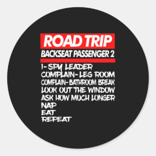 Family Road Trip Shirts Funny _ Vacation _ Summer  Classic Round Sticker