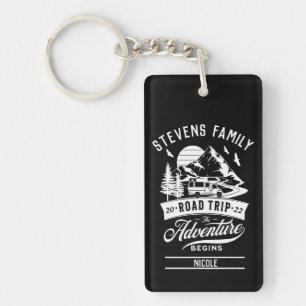 Family Road Trip The Adventure Begins Key Ring