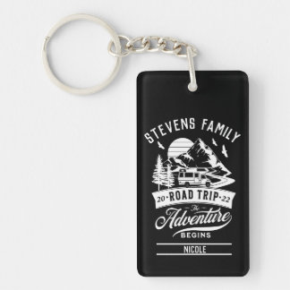 Family Road Trip The Adventure Begins Key Ring