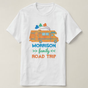 Family Road Trip Vacation Camper RV   Personalised T-Shirt
