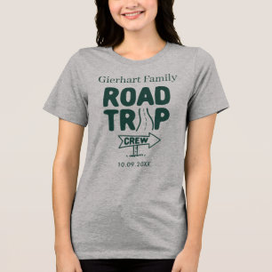 Family Road Trip Vacation Matching Custom Tri-Blend Shirt