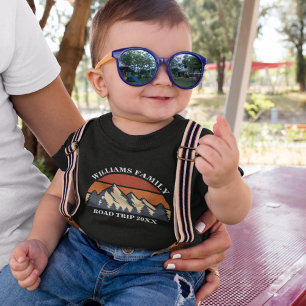 Family Road Trip Vacation Mountains Custom Reunion Baby T-Shirt