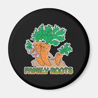 family roots cute carrot family cartoon magnet